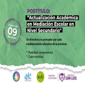 Postítulo: «Actualización Académica en Mediación Escolar en Nivel Secundario»