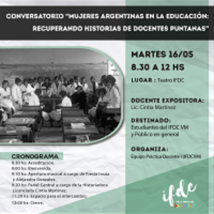 <strong>Conversatorio</strong> “Mujeres argentinas en la Educación: Recuperando historias de Docentes Puntanas”