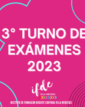 3° Turno de exámenes 2023