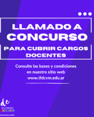 1° Llamado a concurso 2023. Cargos docentes.