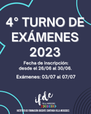 4° Turno de exámenes 2023