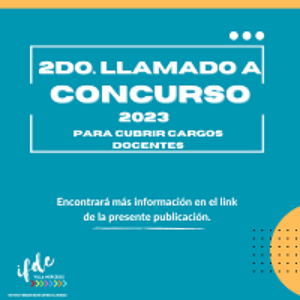 2° Llamado a concurso 2023. Cargos docentes.