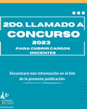 2° Llamado a concurso 2023. Cargos docentes.