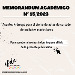 Memorándum académico N° 15/2023