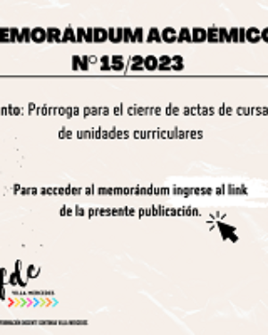 Memorándum académico N° 15/2023
