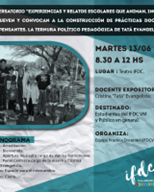 Conversatorio: “Experiencias y relatos escolares que animan, incitan»…