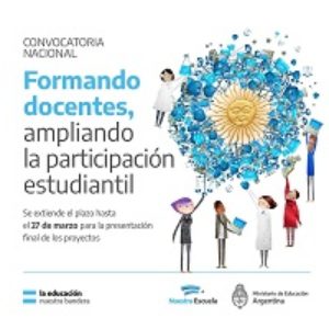 Convocatoria nacional “Formando docentes, ampliando la participación estudiantil”