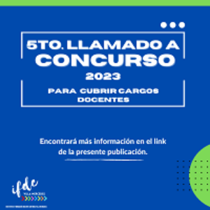 5° Llamado a concurso 2023. Cargos docentes.