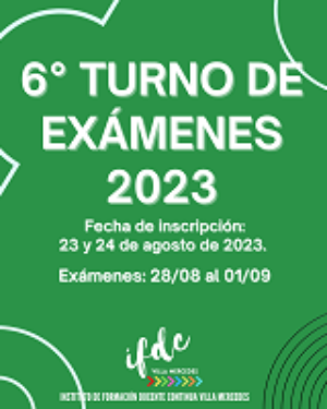6° Turno de exámenes 2023