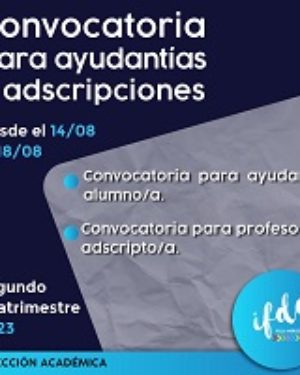 Llamado para ayudantías y adscripciones