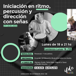 Capacitación:  <strong>Iniciación en ritmo, percusión y dirección con señas</strong>