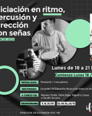Capacitación:  <strong>Iniciación en ritmo, percusión y dirección con señas</strong>