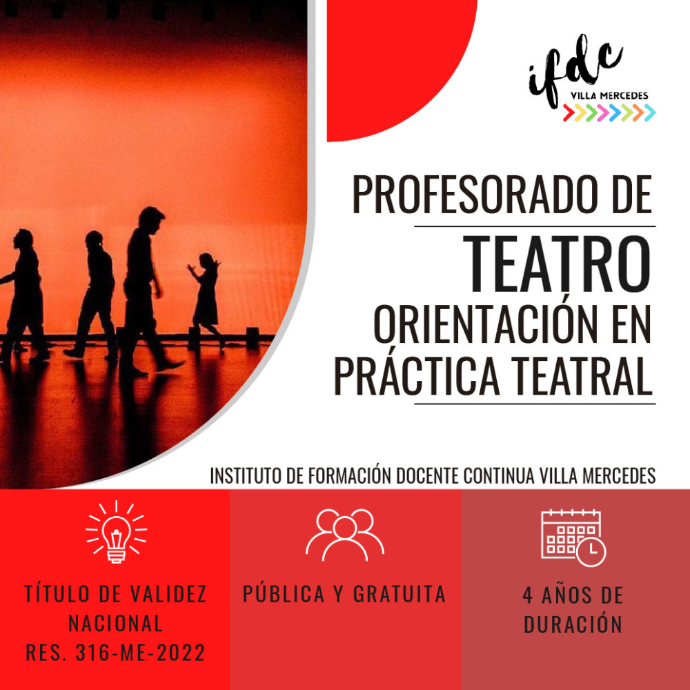 Profesorado de Teatro con orientación en práctica teatral