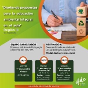 Capacitación: <strong>«Diseñando propuestas para la Educación Ambiental Integral en el aula – Región III»</strong>