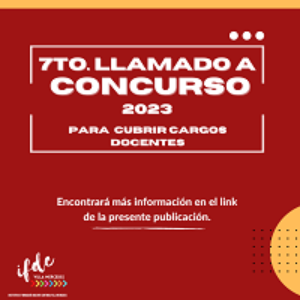 7° Llamado a concurso 2023. Cargos docentes.