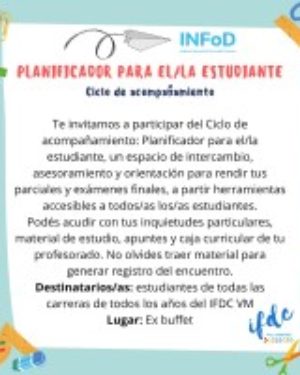 Ciclo de acompañamiento para el/la estudiante