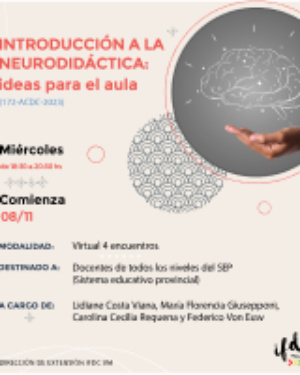 Capacitación: INTRODUCCIÓN A LA NEURODIDÁCTICA: ideas para el aula