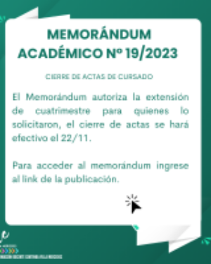 Memorándum Académico N° 19/2023