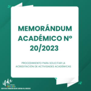 Memorándum Académico N° 20/2023