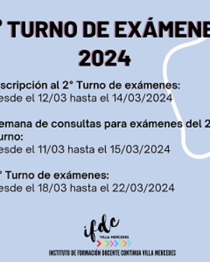 2° Turno de exámenes 2024