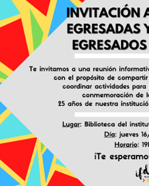 Invitación a egresadas y egresados
