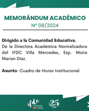 Memorándum académico N°08/2024