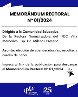 Memorándum rectoral N°01/2024