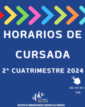 Horarios 2° cuatrimestre 2024