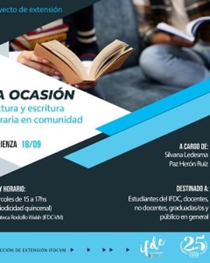 La ocasión. Lectura y escritura literaria en comunidad.