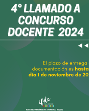 4° Llamado a concurso docente 2024