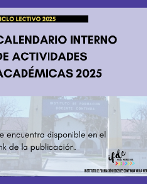 Calendario interno de actividades académicas 2025