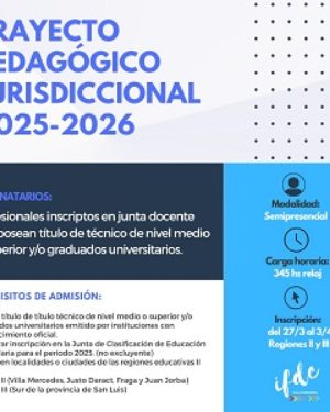 Trayecto Pedagógico Jurisdiccional 2025-2026