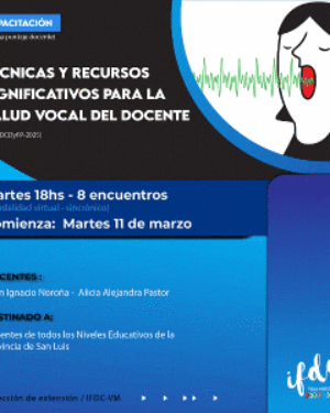 Capacitación: Técnicas y recursos significativos para la salud vocal del Docente