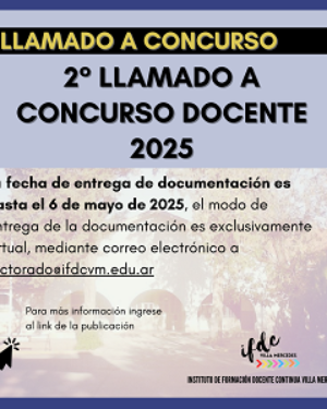 2° Llamado a concurso docente 2025