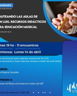 Capacitación: Flauteando las aulas de San Luis. Recursos didácticos para Educación Musical
