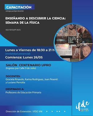 Capacitación: Enseñando a descubrir la ciencia. Semana de la física
