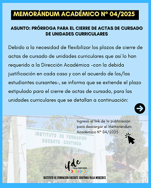 Memorándum académico N°04/2025