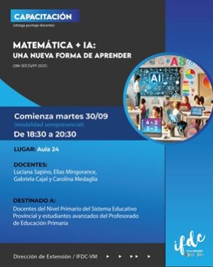 Capacitación: Matemática + IA: Una nueva forma de aprender