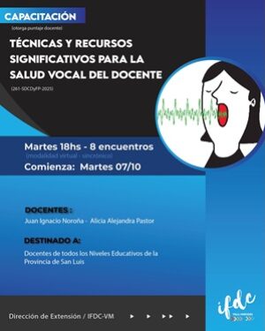 Capacitación: Técnicas y recursos significativos para la salud vocal del Docente