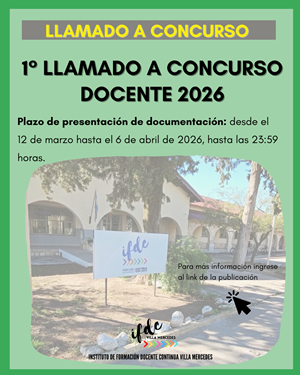 1° llamado a concurso DOCENTE