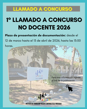 1° llamado a concurso NO DOCENTE
