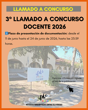 3° llamado a concurso DOCENTE 2026